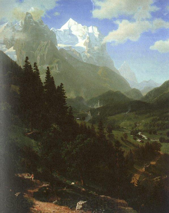 Bierstadt, Albert The Wetterhorn Spain oil painting art